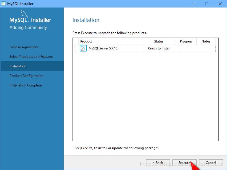 MySQL Installer 界面
