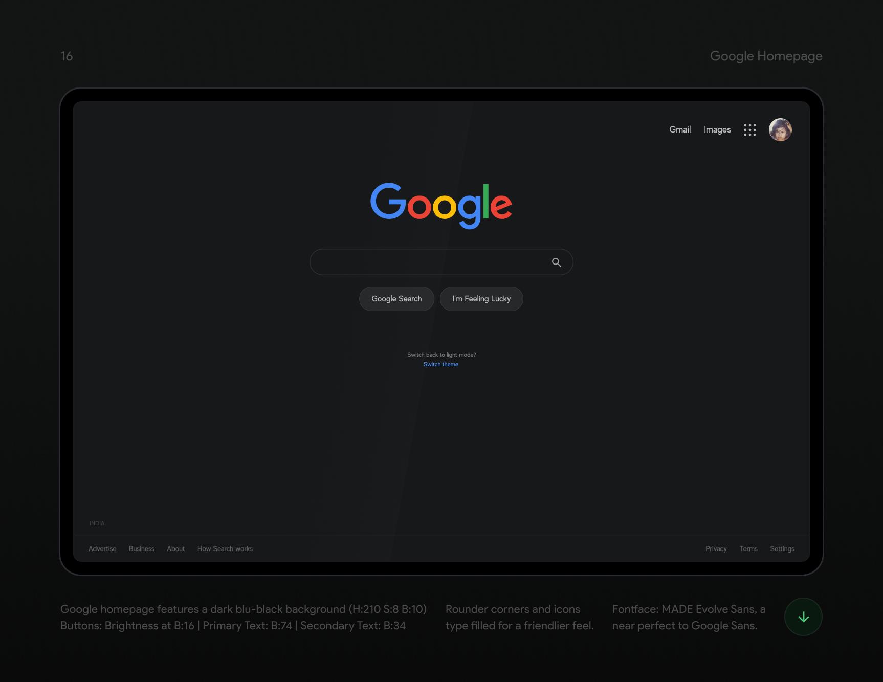 Google Chrome Browser Dark Mode