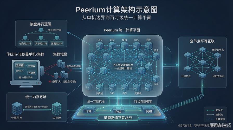Peerium计算架构示意图