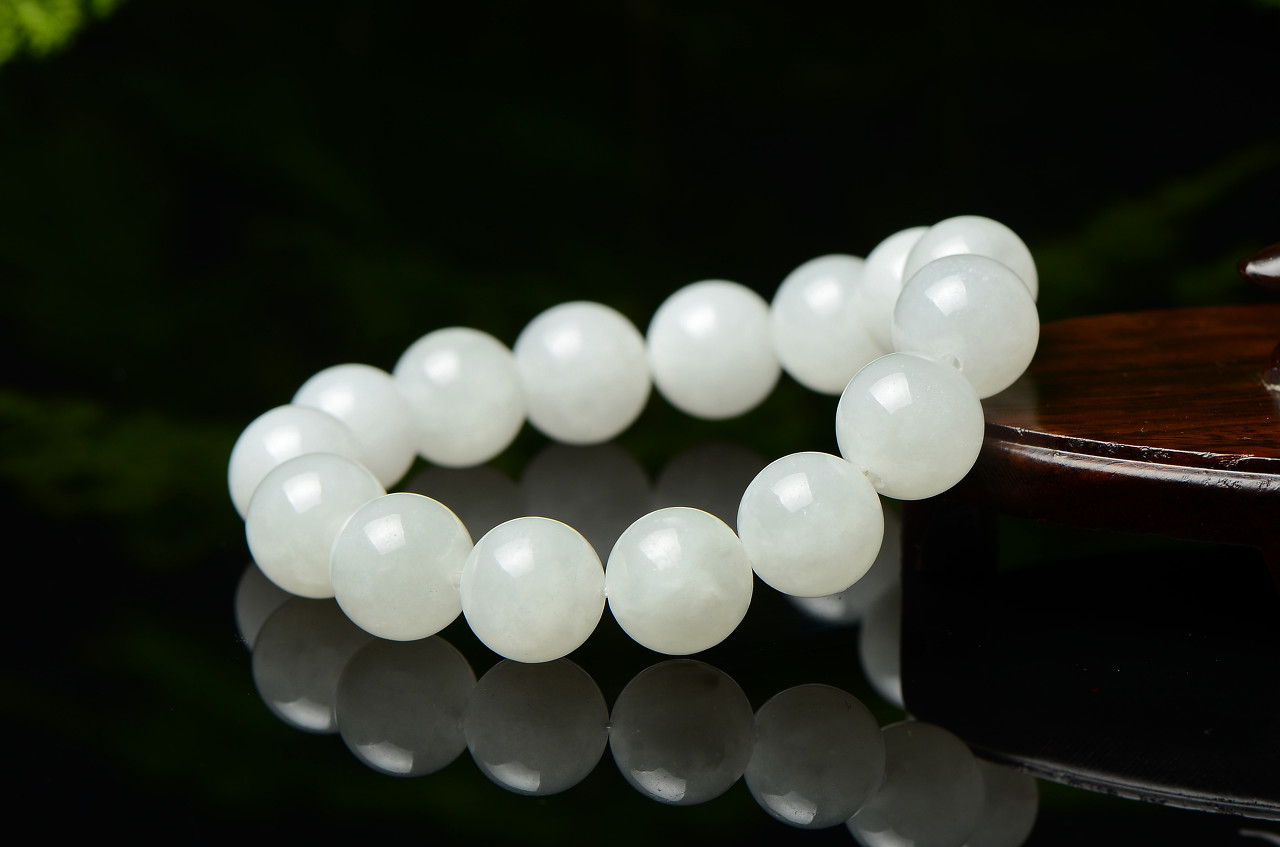 和田玉白玉手链